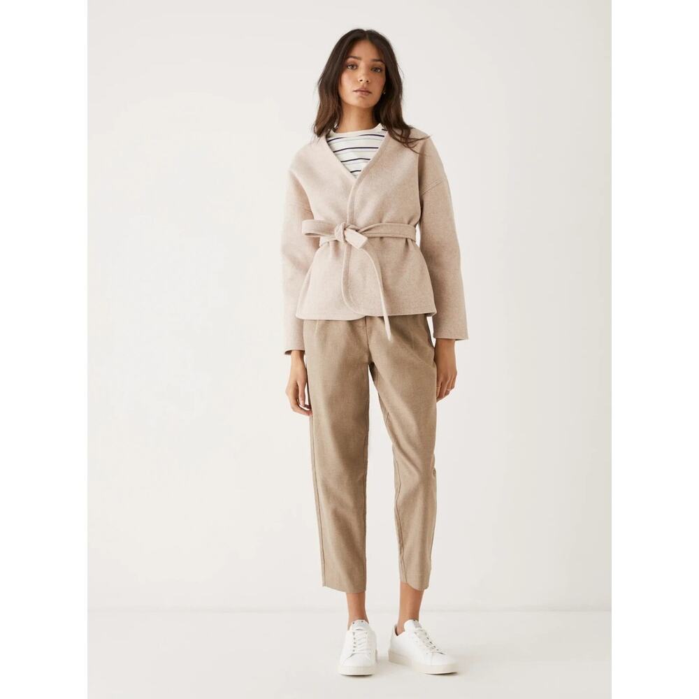 Frank & Oak The Cozy Overpiece Wrap Coat in Beige